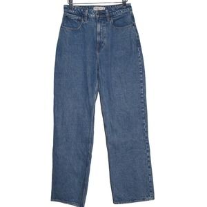 Abercrombie & Fitch The Loose High Rise Blue Denim Medium Wash Jeans Size 26 / 2